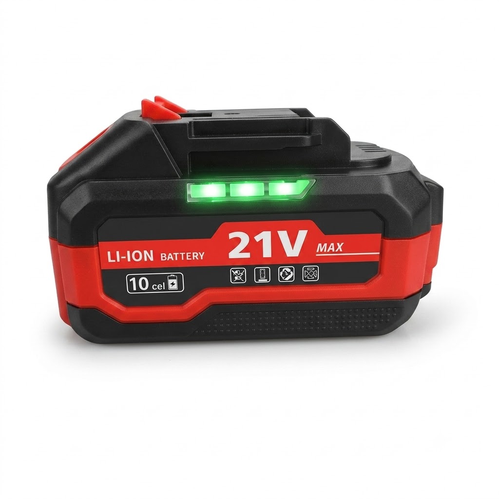 Pin Makita 5Ah màu đỏ mặt bên